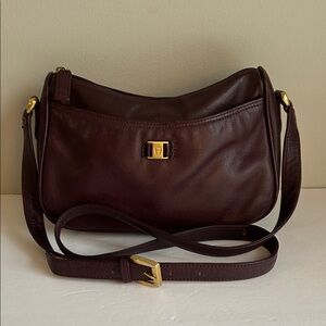 Etienne Aigner Vintage Burgundy Leather Crossbody Bag